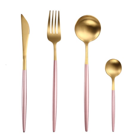 cutlery  4set  【pink gold】