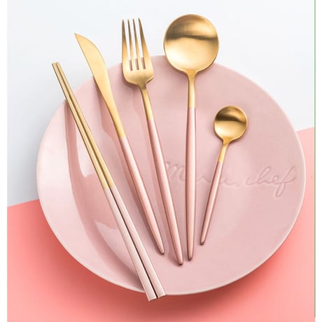 cutlery  4set  【pink gold】