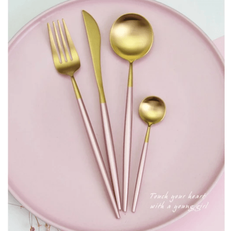 cutlery  4set  【pink gold】