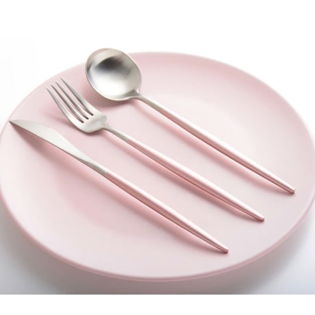 cutlery  4set 【pink silver】