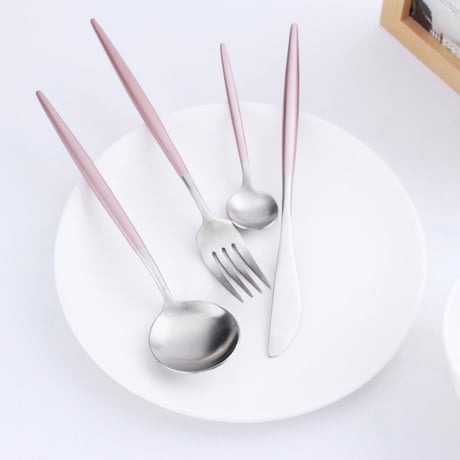 cutlery  4set 【pink silver】