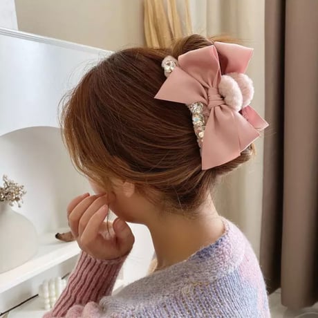 Ribbon fur barrette