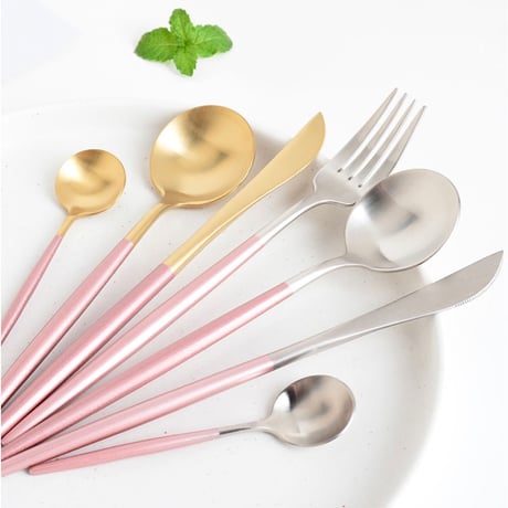 cutlery  4set 【pink silver】