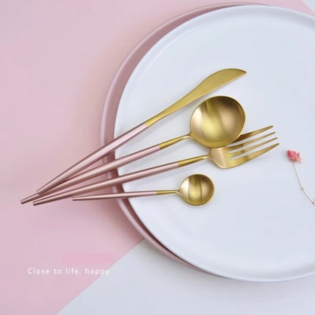 cutlery  4set  【pink gold】