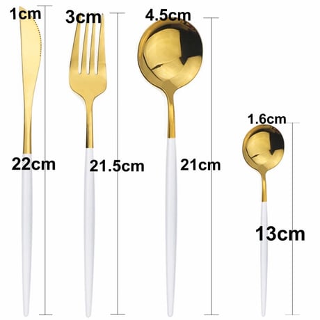【予約商品】 cutlery 4set 【white gold】