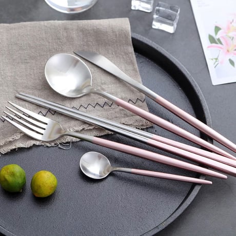 cutlery  4set 【pink silver】