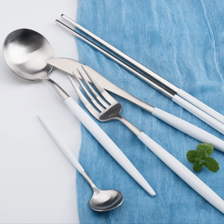【予約商品】 cutlery 4set 【white silver】