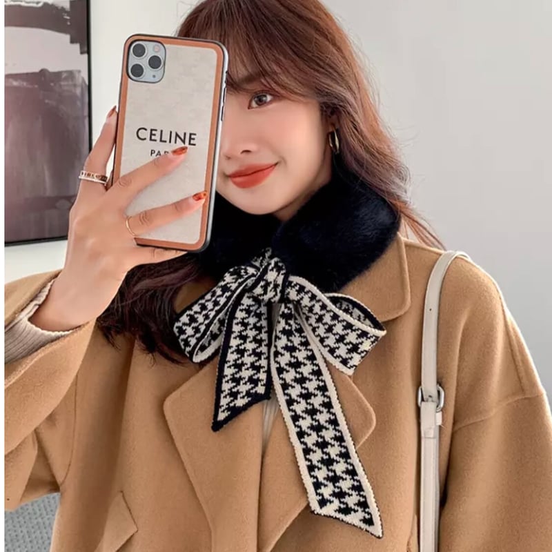 千鳥柄 ファーティペット | select shop Ruban 千鳥柄 ファーティペット | select shop Ruban