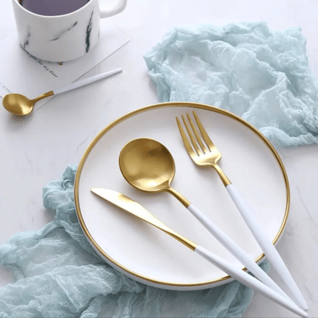 【予約商品】 cutlery 4set 【white gold】