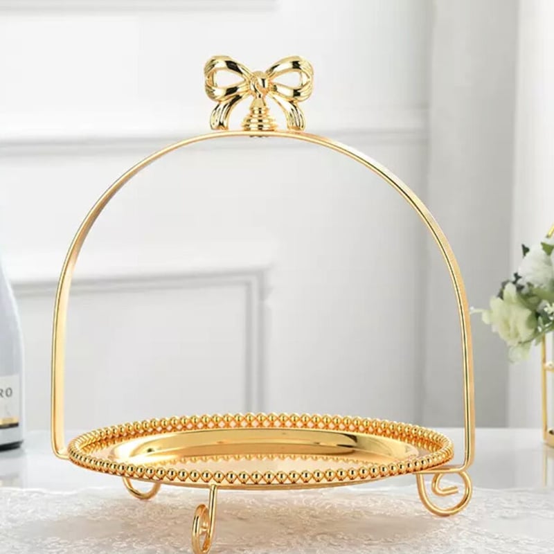 【専用】リボンモチーフ リボンモチーフスタンド1段【gold】 | select shop Ruban