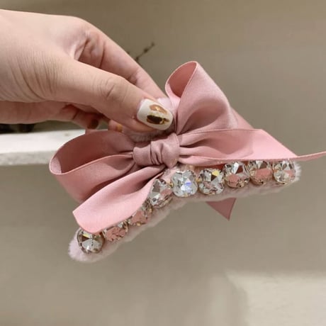 Ribbon fur barrette