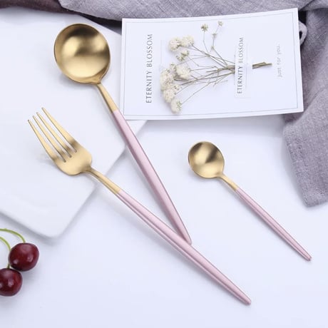 cutlery  4set  【pink gold】