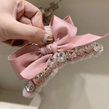 Ribbon fur barrette