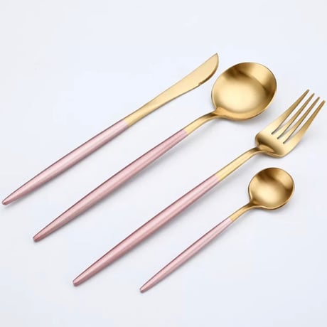 cutlery  4set  【pink gold】