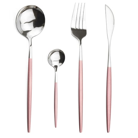 cutlery  4set 【pink silver】