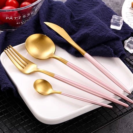 cutlery  4set  【pink gold】