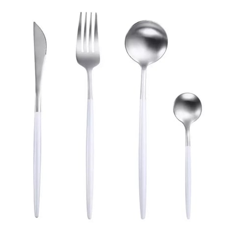 【予約商品】 cutlery 4set 【white silver】