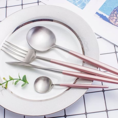 cutlery  4set 【pink silver】