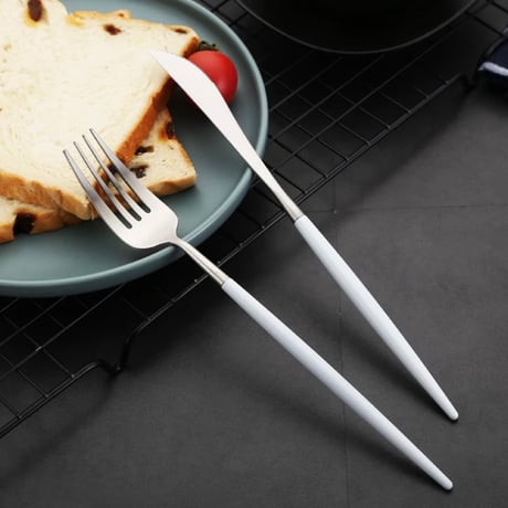 【予約商品】 cutlery 4set 【white silver】