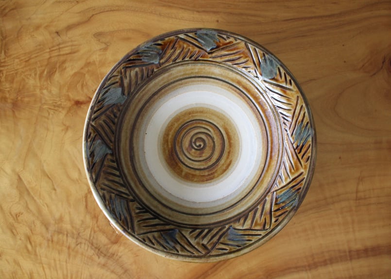 希少　飴釉 小皿 古美術 古道具 アンティーク　2点　茶色 模様入り　唐草 小石原焼飴釉片口【完売】／中皿/中鉢｜和食器・種類／和食器通販