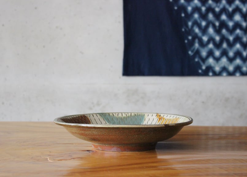 美濃 飴釉 平盃 小皿 No.2 古美術 古道具 アンティーク 美濃古窯