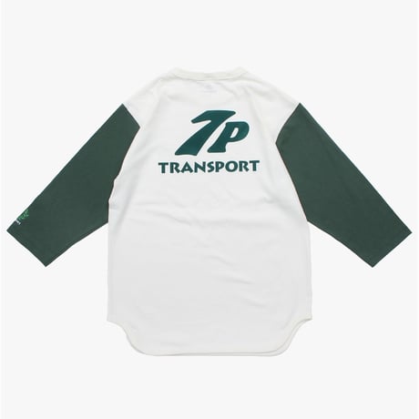 7P BASEBALL TEE (ナチュラルXグリーン)