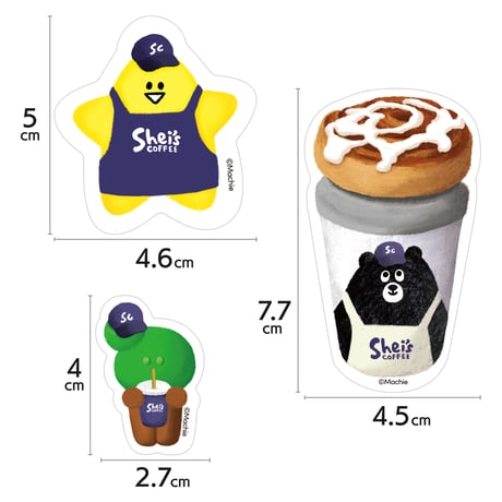 ステッカー Shei's Coffee A