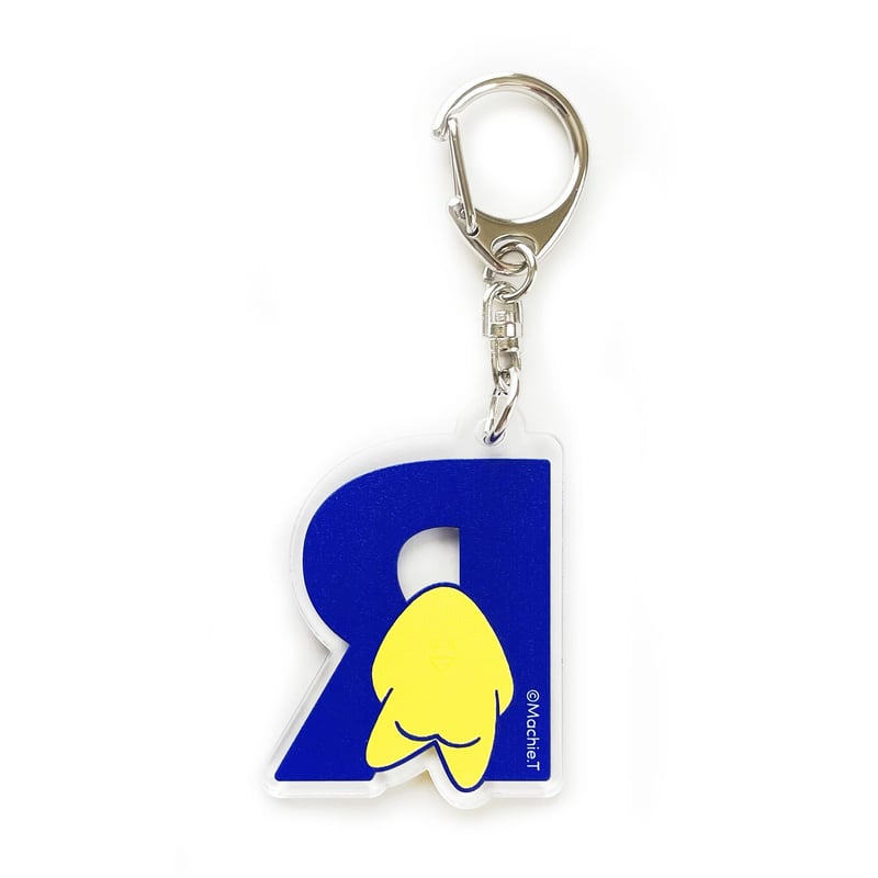 イニシャルじゃらじゃらキーホルダー☆☆ 再販1】青空イニシャルキーホルダーの通販 by mokomoff.made｜ラクマ