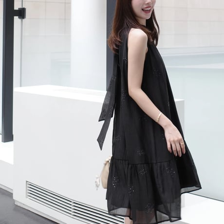 ワンピース eneu jacquard classy dress ànuke online store（アンヌーク） / Sleeveless Jacquard