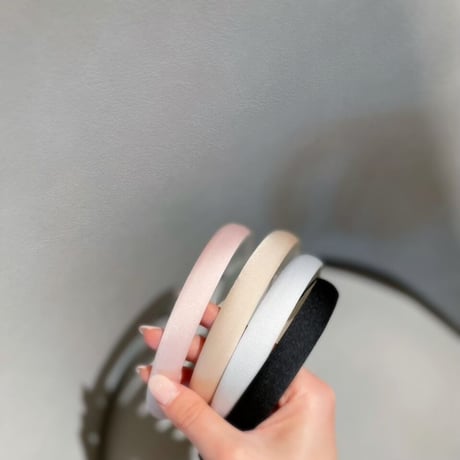 slim satin hairband