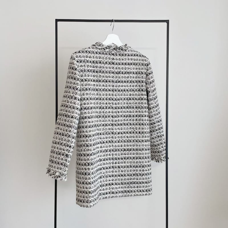 専用ENEU ツイードジャケット ホワイト mix tweed middle jacket | ENEU