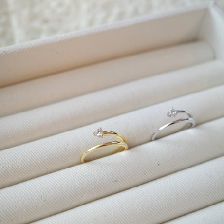 mini bijou fork ring (316L)