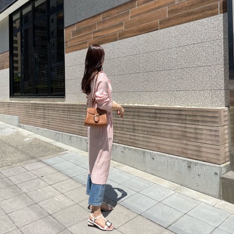 collar ribknit long cardigan