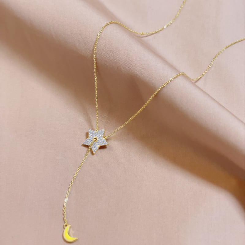 moon star long necklace | ENEU moon star long necklace | ENEU