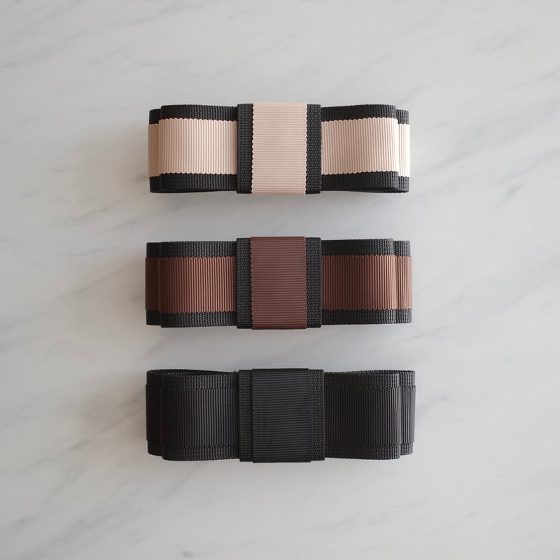 12/25(木)21:00再入荷】bicolor ribbon barrette | ENEU