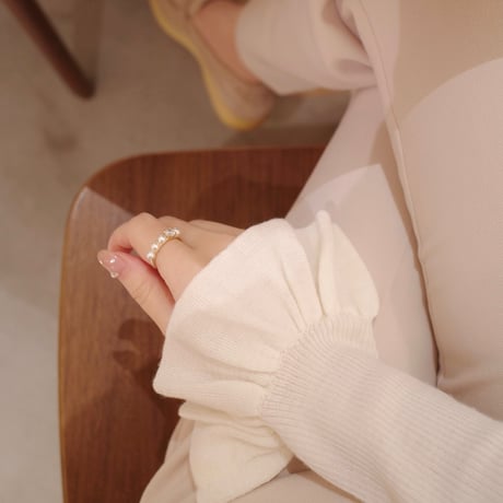 【9/17~再受注予約】bell sleeve rib knit