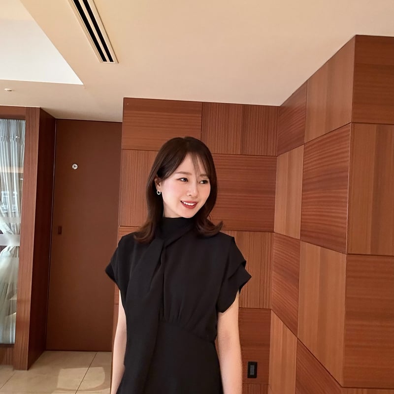 french sleeve gather long op | ENEU 