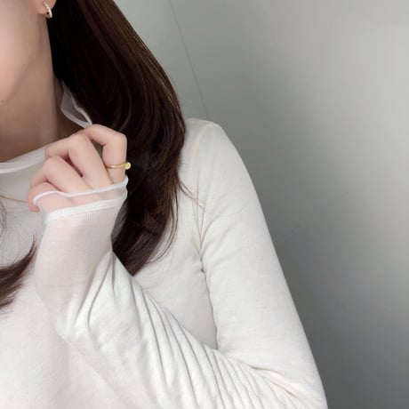 point sheer highneck cutsew