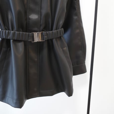 【9/17~再受注予約】drawstring leather jacket