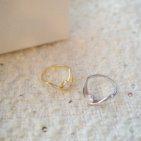 bijou wave line ring (316L)