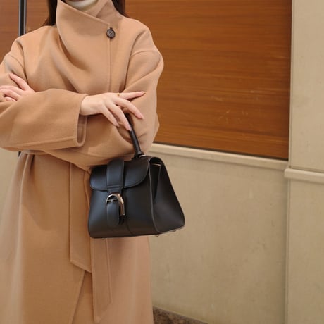 cashmere wool shawl long coat / camel