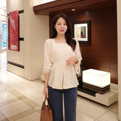 【10/1~再受注予約】balloon sleeve bowtie blouse