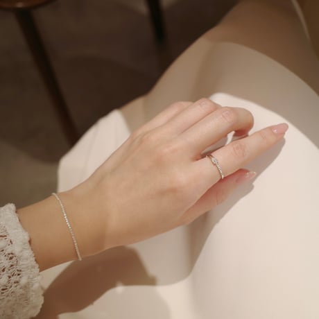 【6/11~再受注予約】tennis slim bracelet (316L)
