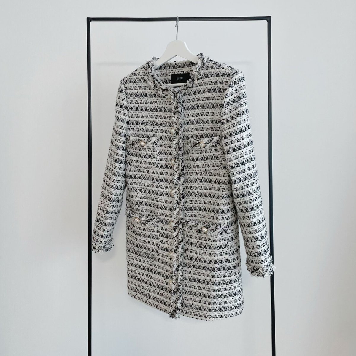 【Na.e 】ナエ THE TWEED JACKET ツイードジャケット mix tweed middle jacket | ENEU