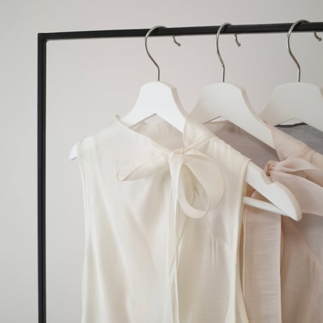 【6/4~再受注予約】ribbon sheer blouse