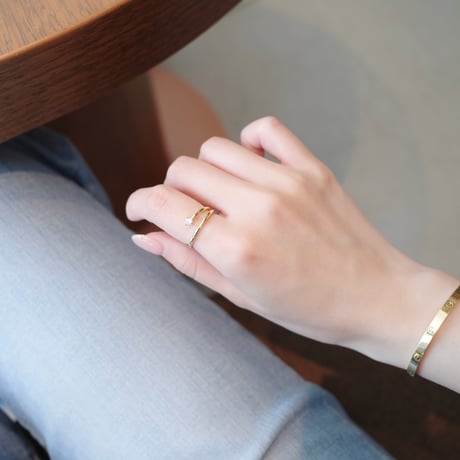 mini bijou fork ring (316L)