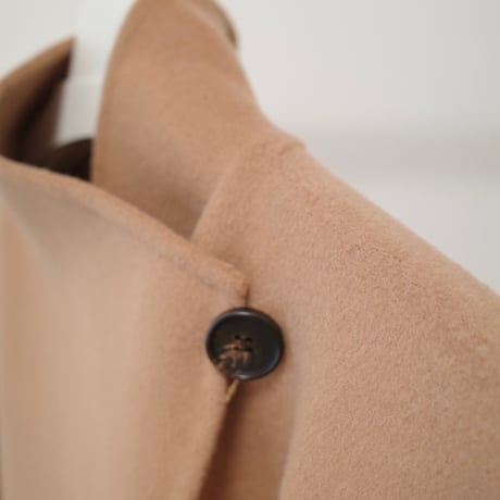 cashmere wool shawl long coat / camel