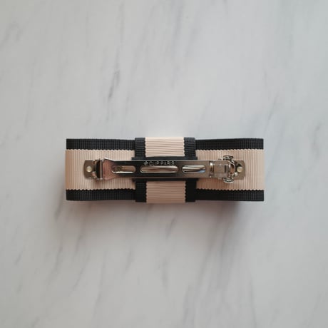 bicolor ribbon barrette
