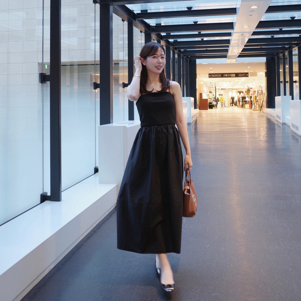 ワンピース acka docking tweed cocoon one-piece sheer tweed cocoon