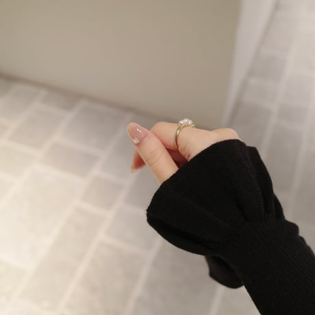 【9/17~再受注予約】bell sleeve rib knit